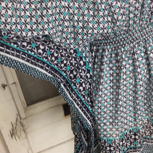 4/$25 Loft Geometric Poncho Bat Wing Blouse K9 - Picture 5 of 8